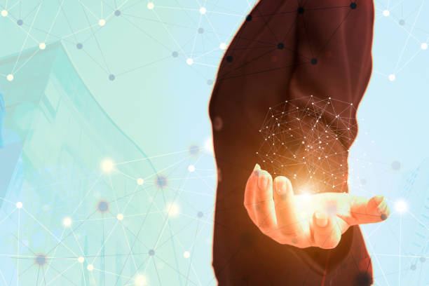 istock Businesswoman working with modern virtual connection technology. Smart business technology.Worldwide connection community concept. 678465606