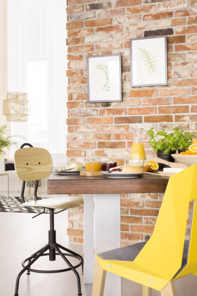 istock Wooden table in room 678466572