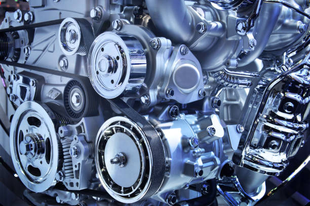 istock The powerful engine of a car 678466716