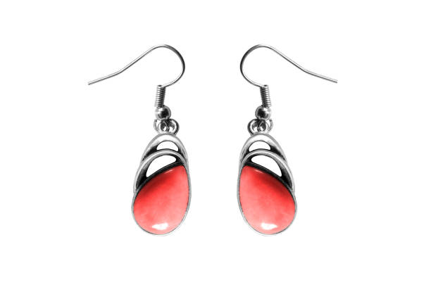 istock Coral earrings isolated 678479008