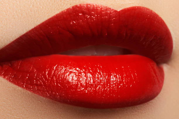 istock Passionate red lips, macro photography 678507880