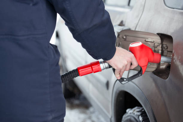 The refueling gasoline service. stock photo