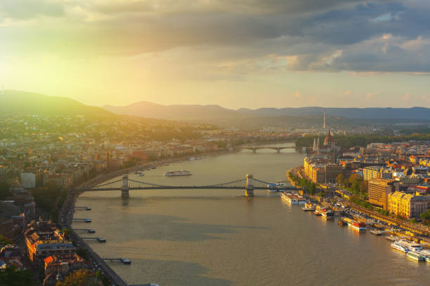 istock Budapest cityscape with the Chain Bridge 678535130