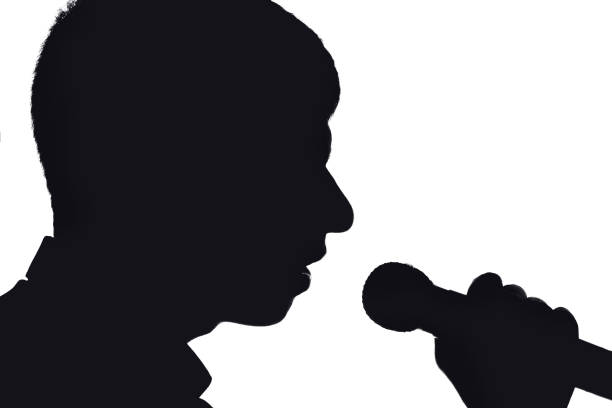 istock Silhouette of a young pop singer 678535812