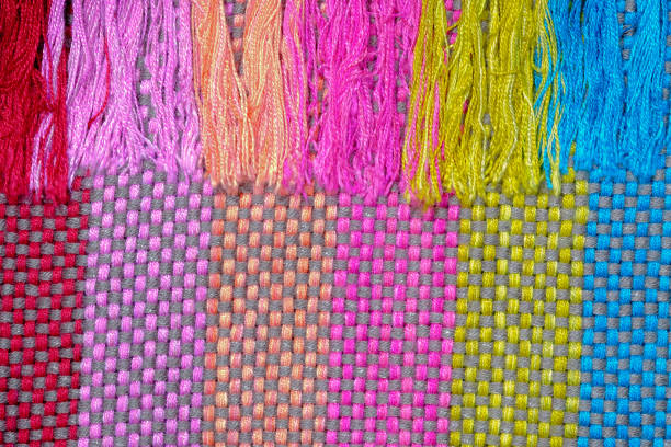 istock Texture of handmade Thai style cloth. 678545650