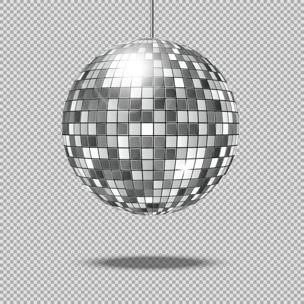 lustro brokat disco ball wektor ilustracji - disco mirror ball illustrations stock illustrations