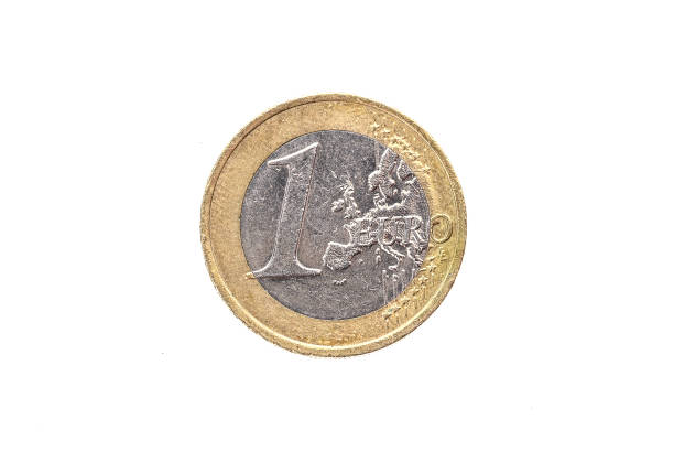 istock Old used and worn out 1 euro coin. 678552920