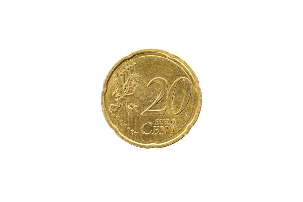 istock Old used and worn out 20 cents coin. 678553312