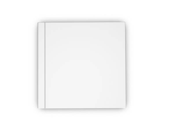 istock Hardcover blank square book cover top view. 678556650