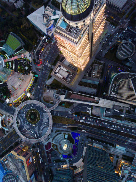 istock Shanghai night aerial view 678577724