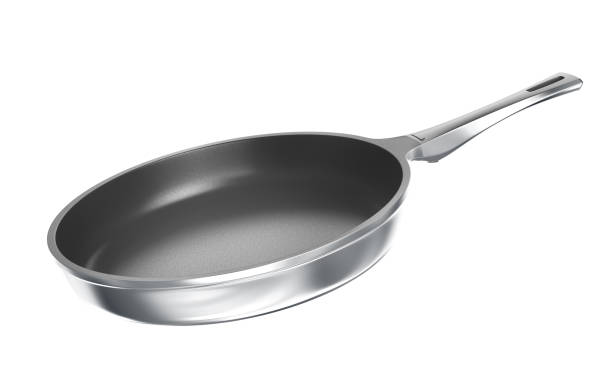 istock Metal frying pan with ceramic coating. 3d illustration 678601796