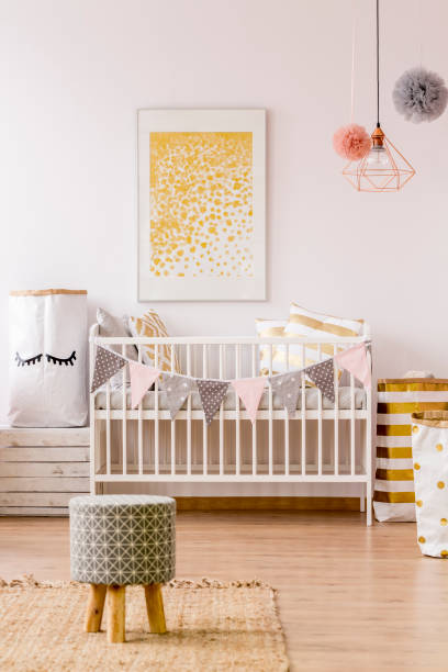 istock Newborn room in scandinavian style 678605882