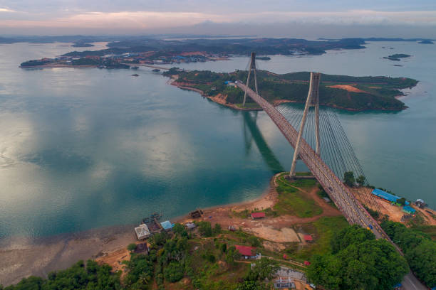 istock Aerial view of Barelang Bridge 678607310