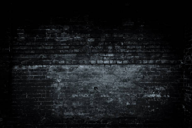 istock Old black wall background. Texture with border black vignette background 678607510