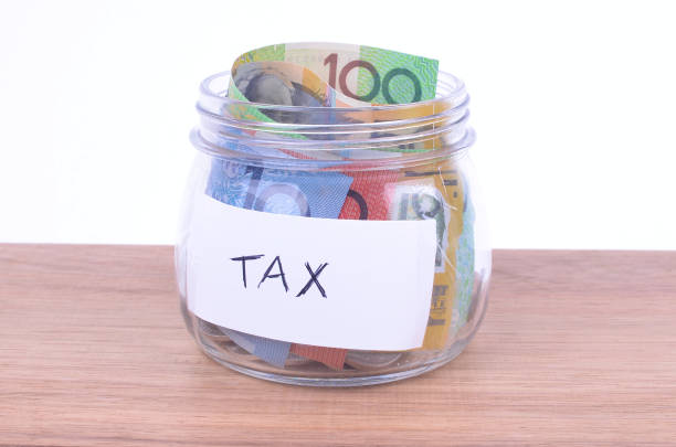 istock Saving Australian dollars for tax time 678634222