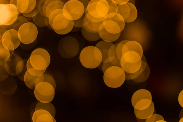 istock Lights on gold abstract bokeh for background 678637868