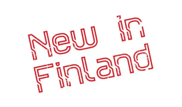 Vector illustration of New In Finland rubber stamp