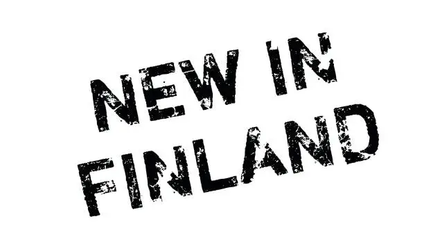 Vector illustration of New In Finland rubber stamp