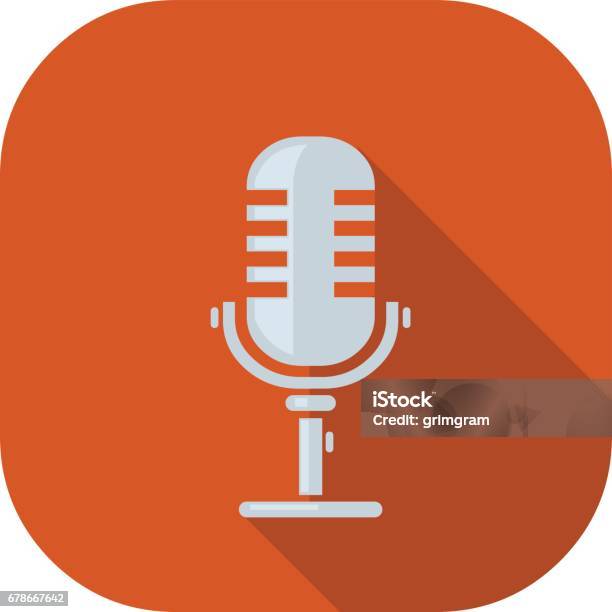 Vektormikrofonsymbol Stock Vektor Art und mehr Bilder von Mikrofon - Mikrofon, Icon, Podcasting