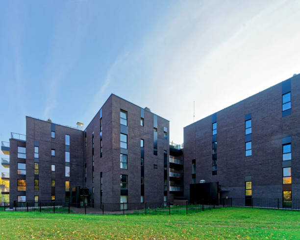 istock Glass architecture of modern apartment building 678679304