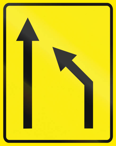 istock Slovenian road sign - Traffic lane management 678680090