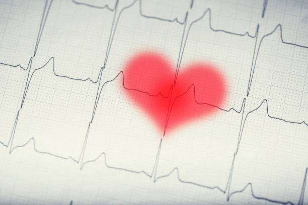 istock EKG graph.Electrocardiogram ekg ecg with red blurred heart 678689184