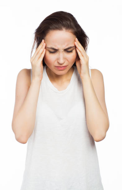 istock Casual woman having a headache 678697518