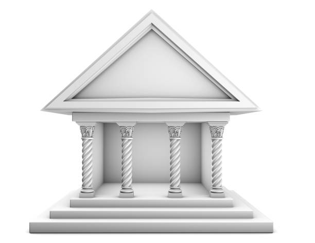 istock Simple 3d bank building illustration. 678702516