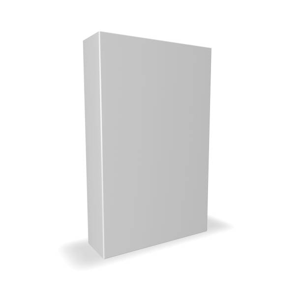 istock White product box with blank cover isolated on white with shadow, 3D illustration. 678703336