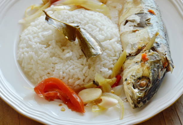istock boiled spicy mackerel with herb and rice 678719184