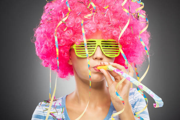 istock Colorful party woman 678729136