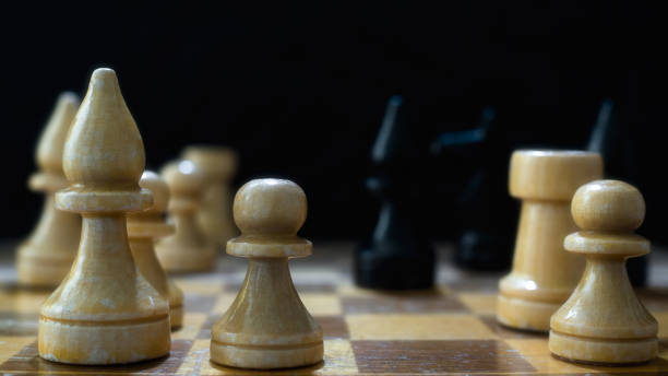 istock White and black chess pieces on a chessboard 678736502
