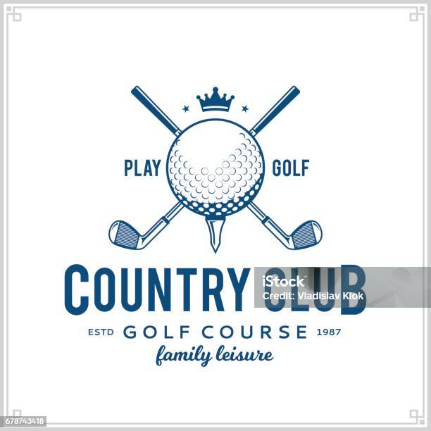 Golf Country Club Icon Stock Illustration - Download Image Now - Golf, Golf Club, Golf Ball