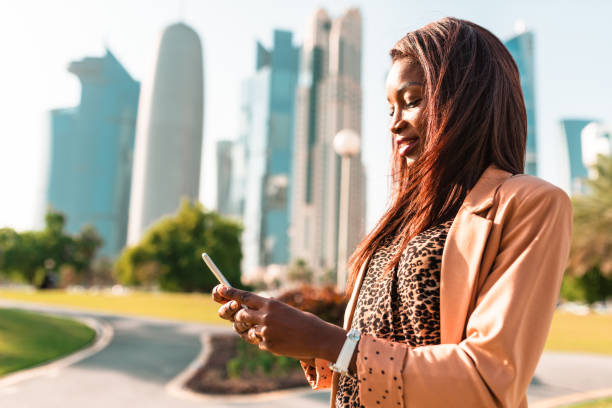 istock tourist take a selfie in doha park 678750916