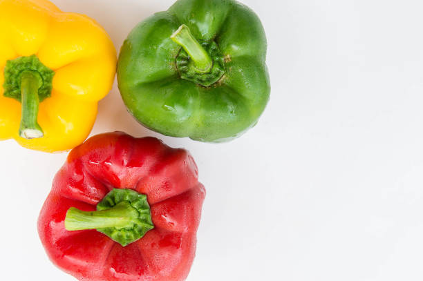 istock sweet pepper isolated  in white background , raw vagetables 678753348