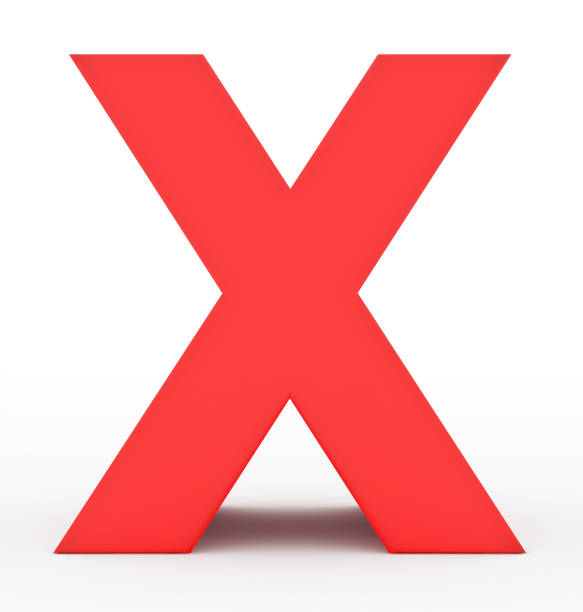 istock letter X 3d red isolated on white 678757144