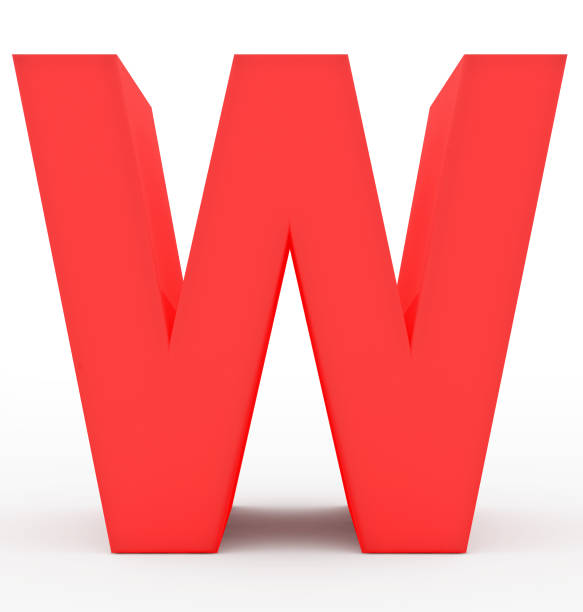 istock letter W 3d red isolated on white 678757258