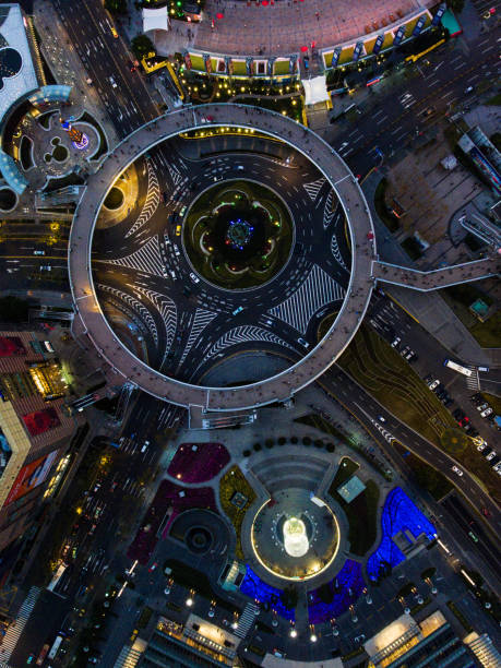 istock Shanghai night aerial view 678771862