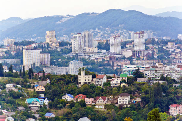 istock Panorama of Russian town Sochi 678780684