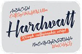 istock Rough version of calligraphic handwritten font named "Hardwatt" with connected letters. 678787790