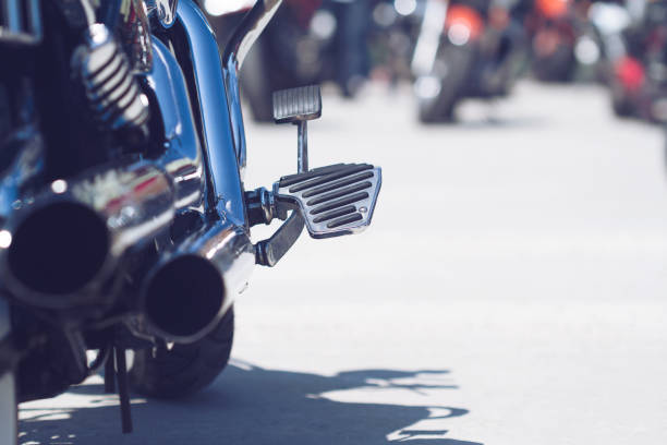 istock motorcycle rear exhaust pipes detail 678815344