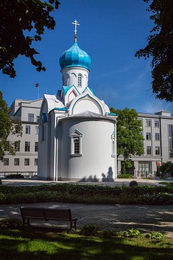 St.Alexander Nevsky Russian Orthodox Chapel in Daugavpils, Latvia