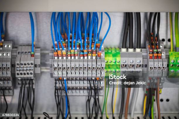 Control Panel Stock Photo - Download Image Now - Cable, Production Line, Steel Cable