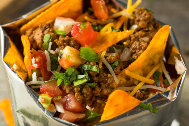 istock Homemade Beef Taco in a Bag 678837750