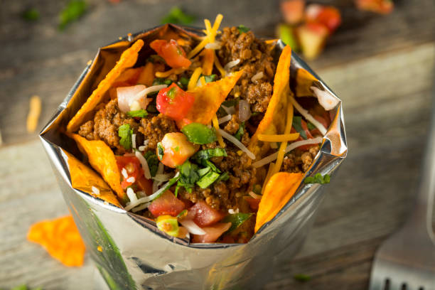istock Homemade Beef Taco in a Bag 678838552