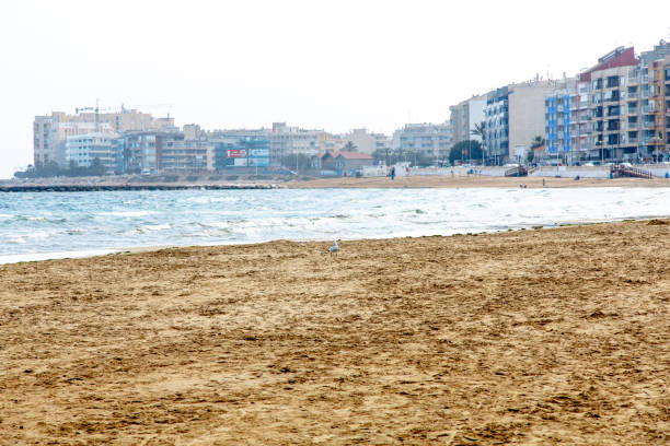 istock Empty beach of the sea in the spring. 678908332