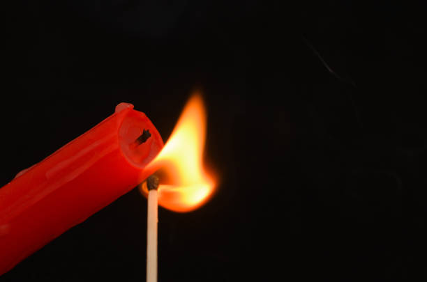 istock Matches with multi-colored heads. Lighting the candle. 678913330