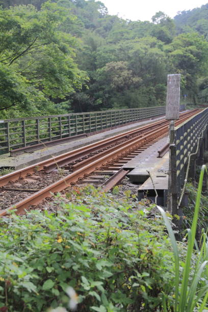 istock railroad bridge on Pingxi line in Shifen, Taiwan 678920592