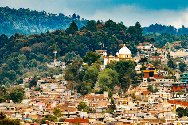 Skyline of San Cristobal de las Casas in Chiapas, Mexico.