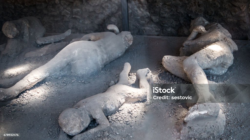 Victims covered in ash, Pompeii Pompeii Stock Photo